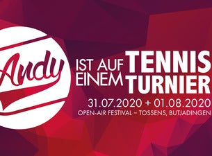 Andy Ist Auf Einem Tennisturnier